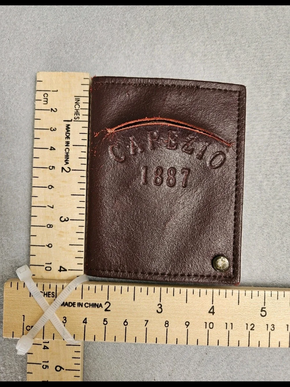 Vintage Capezio 1887 Brown Leather Photo Card Wallet Holder